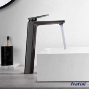 Vòi chậu rửa mặt dáng cao Fratini Pisa Grey model 39040302GY