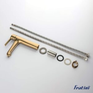 Vòi chậu rửa mặt dáng cao Fratini Milano Gold model 39040305GL