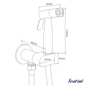 Vòi xịt crom khóa cài Fratini Milano Model 39041531