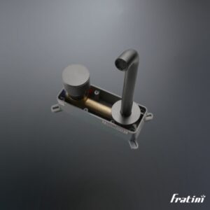 Vòi âm tường nóng lạnh điều chỉnh núm xoay Fratini Venice Black model 39041602BK