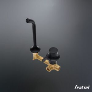 Vòi âm tường nóng lạnh Fratini Milano Black model 39041615BK
