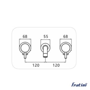 Vòi âm tường nóng lạnh Fratini Siennal model 39041618