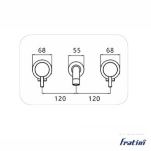 Vòi âm tường nóng lạnh Fratini Sienna black model 39041619BK