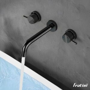 Vòi âm tường nóng lạnh Fratini Sienna black model 39041619BK
