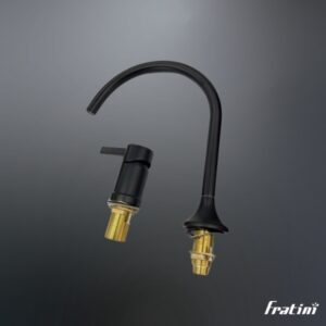 Vòi rửa mặt lắp bàn đá nóng lạnh Fratini Milano black model 39041721BK