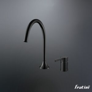 Vòi rửa mặt lắp bàn đá nóng lạnh Fratini Milano black model 39041721BK