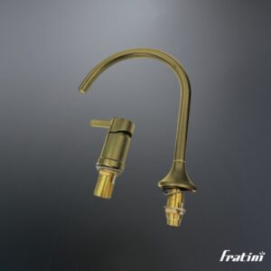 Vòi rửa mặt lắp bàn đá nóng lạnh Fratini Milano Gold model 39041723GL