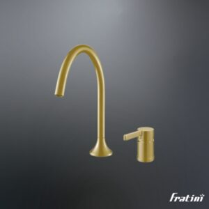 Vòi rửa mặt lắp bàn đá nóng lạnh Fratini Milano Gold model 39041723GL