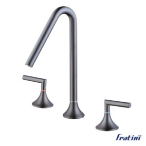 Vòi rửa mặt lắp bàn đá nóng lạnh Torino Fratini Torino Grey model 39041726GY