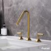 Vòi rửa mặt lắp bàn đá nóng lạnh Torino Fratini Torino Gold model 39041727GL