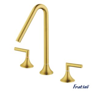 Vòi rửa mặt lắp bàn đá nóng lạnh Torino Fratini Torino Gold model 39041727GL