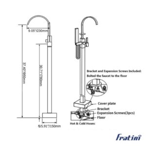 Vòi xả bồn tắm Fratini Genoa 39050805