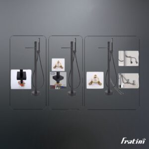 Vòi xả bồn tắm Fratini Milano Black model 39050832BK