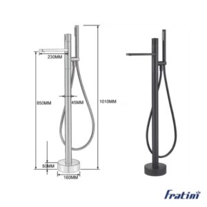 Vòi xả bồn tắm Fratini Milano Black model 39050832BK