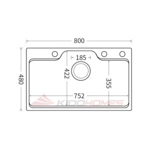 Chậu rửa bát Fratini Sorrento 1 hố model 390901018048