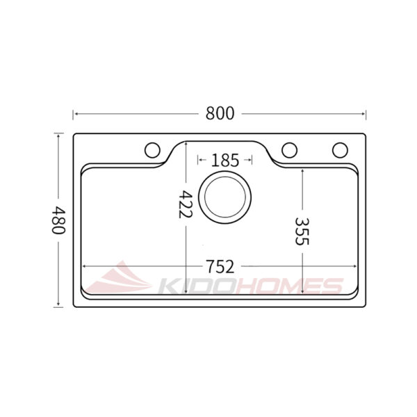 Chậu rửa bát Fratini Sorrento 1 hố model 390901018048